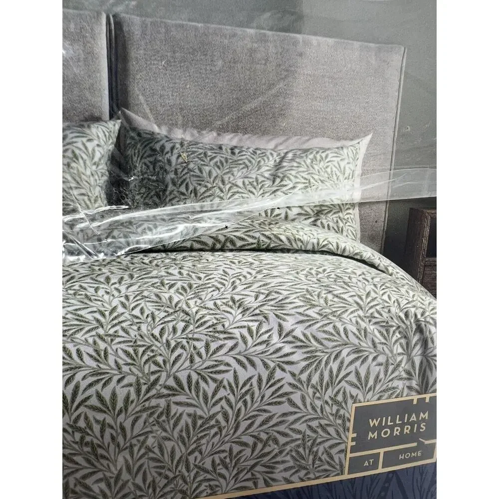 William Morris Original Willow Artichoke Green KING Cotton Percale Sheet Set NIP